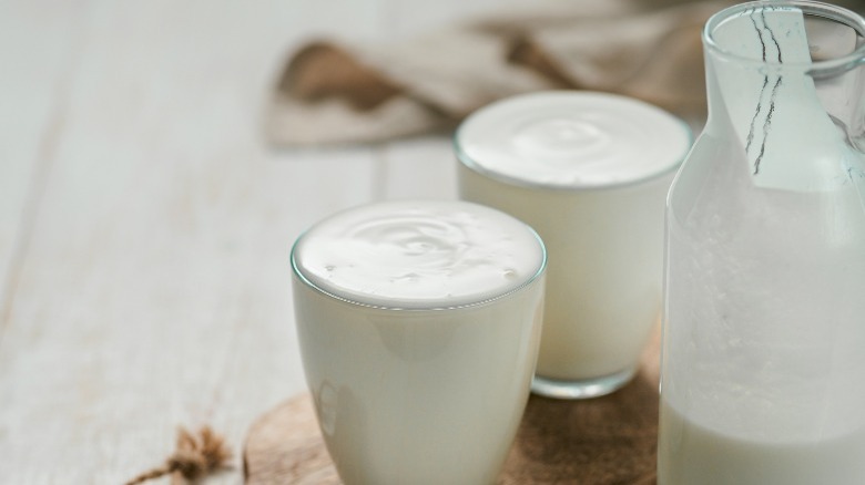 Kefir in a glass