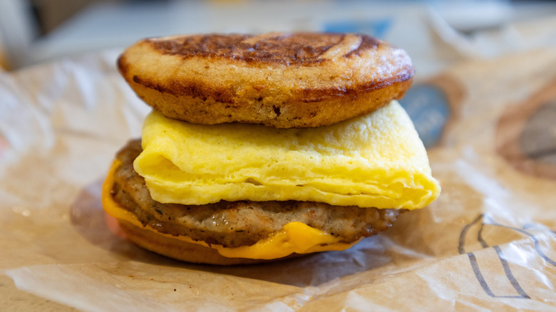 A McGriddle pictured at McDonald's