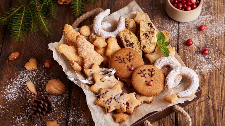 Variety of Christmas cookies