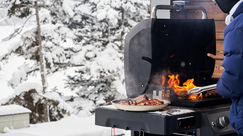 Grilling in winter