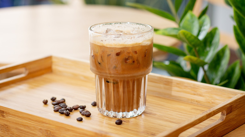 Vietnamese iced coffee in a glass