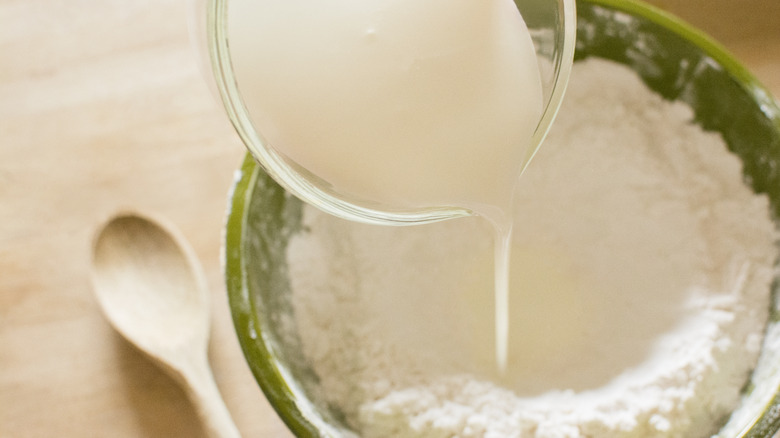 Buttermilk batter in bowl