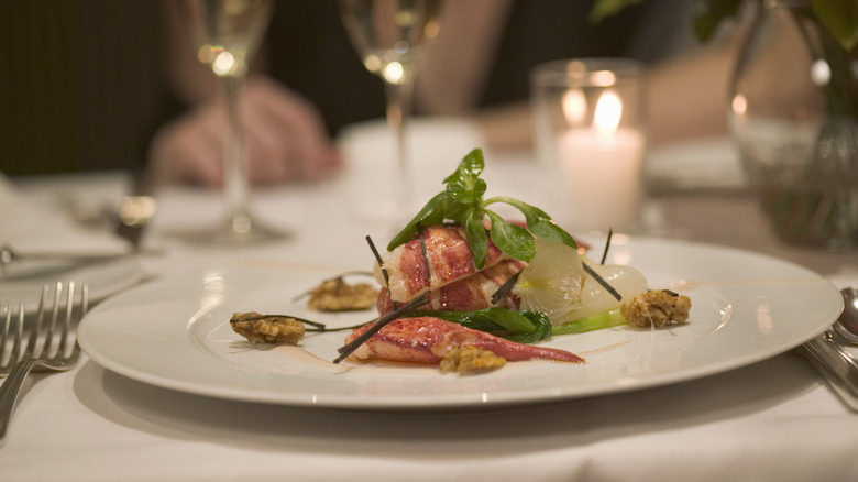 Fancy restaurant plate