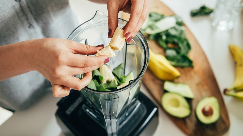 Making a smoothie