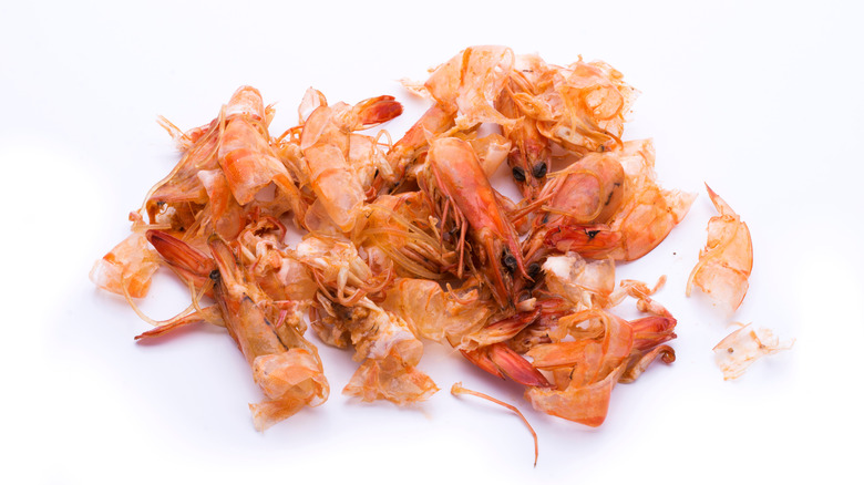 Shrimp shells and heads