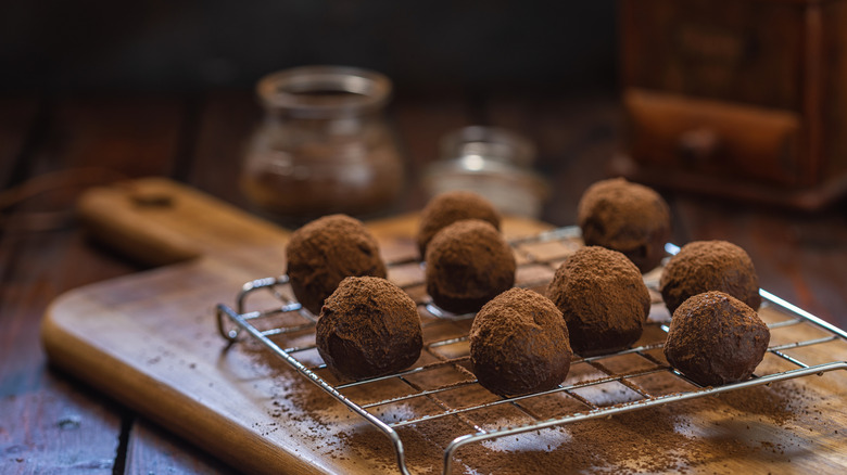 Cocoa powder bourbon balls