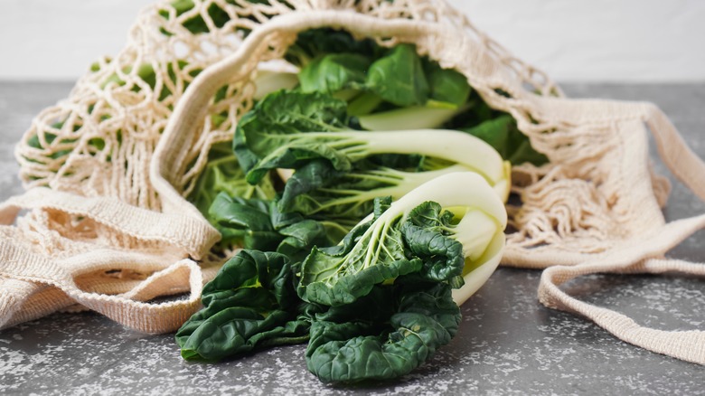 bok choy in bag