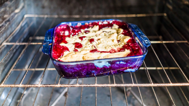 cobbler in the oven