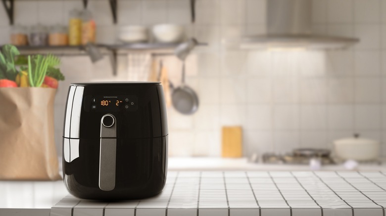 air fryer on the kitchen table