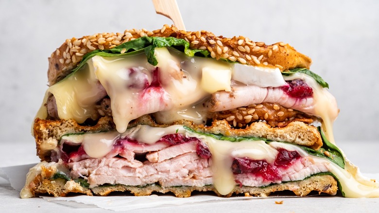 Leftover turkey sandwich