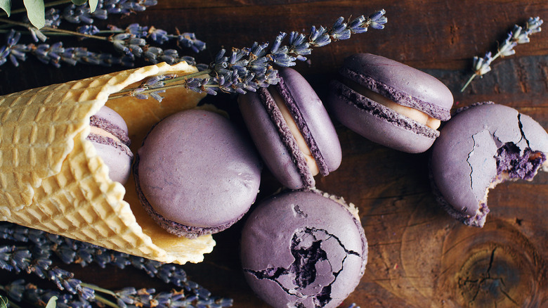 Lavender macarons