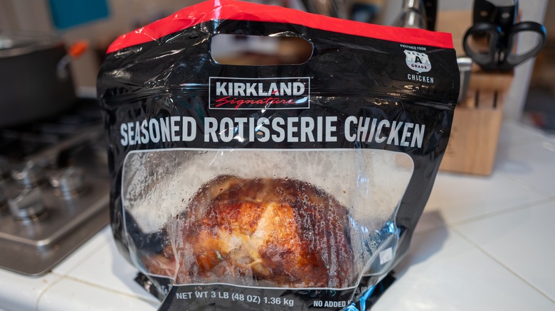 Costco rotisserie chicken in bag