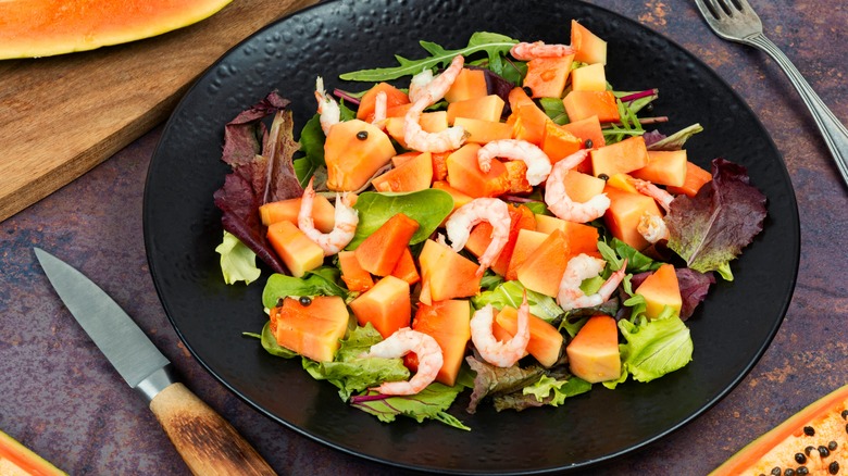 papaya salad with shrimps