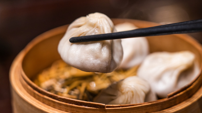 Soup Dumpling with Chopsticks