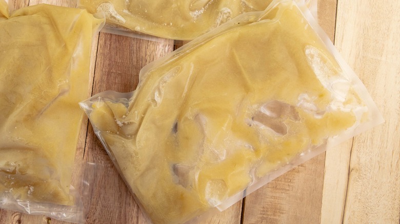 bags of frozen soup