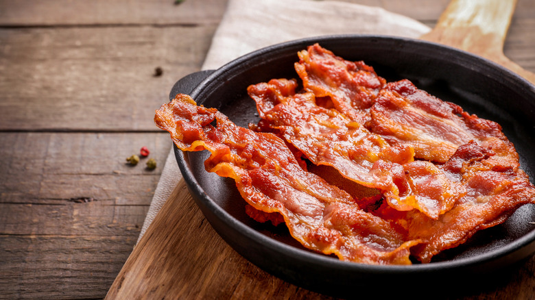 Bacon in a skillet