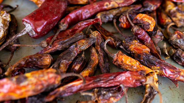 spoiled old dried chile peppers