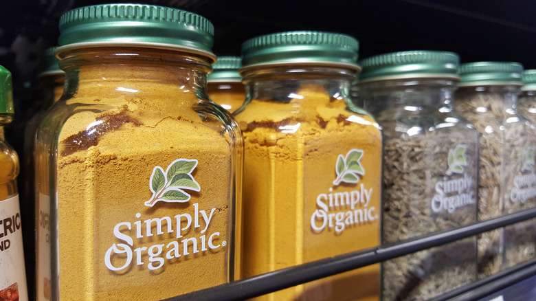 Bottles of Simply Organic spices