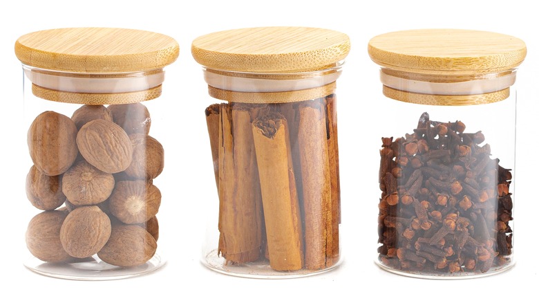 Whole spices in airtight containers