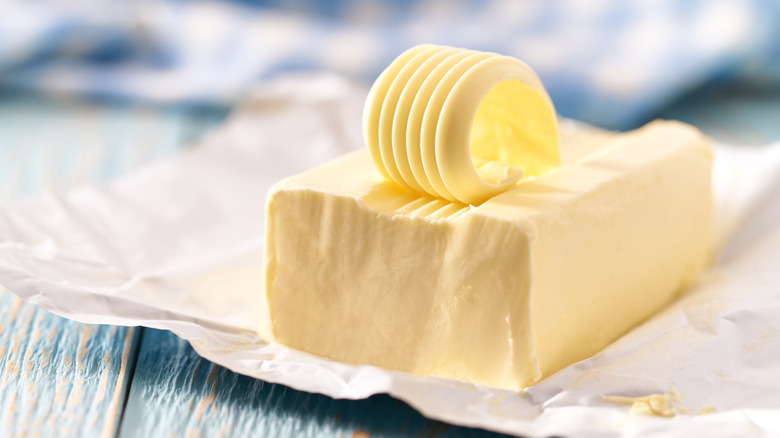 creamy, white butter