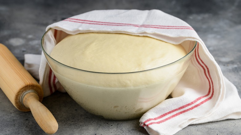 bread dough rising