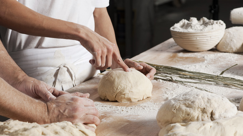 dough poking finger