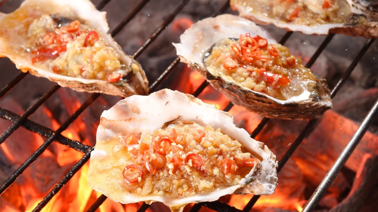 cooking oysters