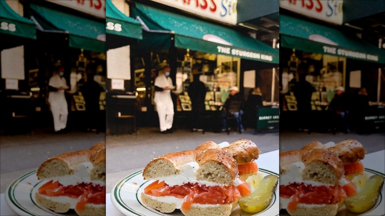 Bagel with lox, cream cheese