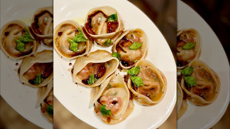 Plate of dumplings