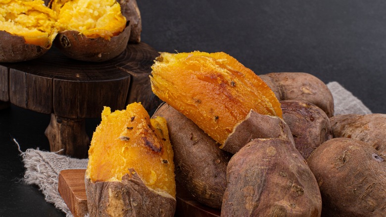 Roasted sweet potatoes