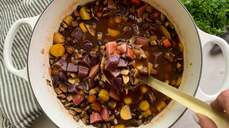 Pot of portobello pot roast