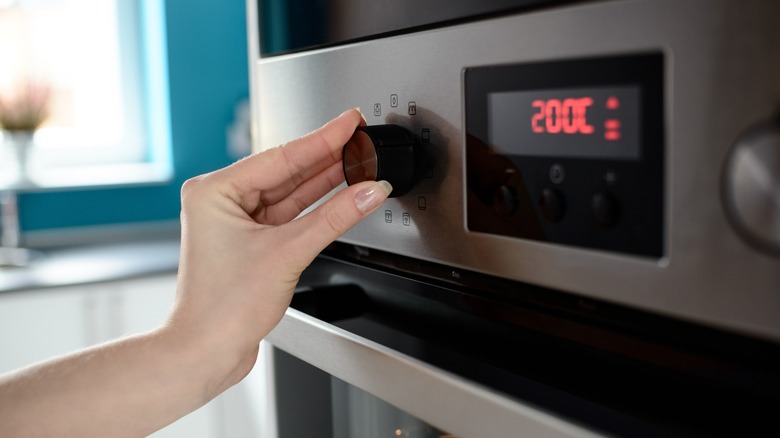 Preheating an oven