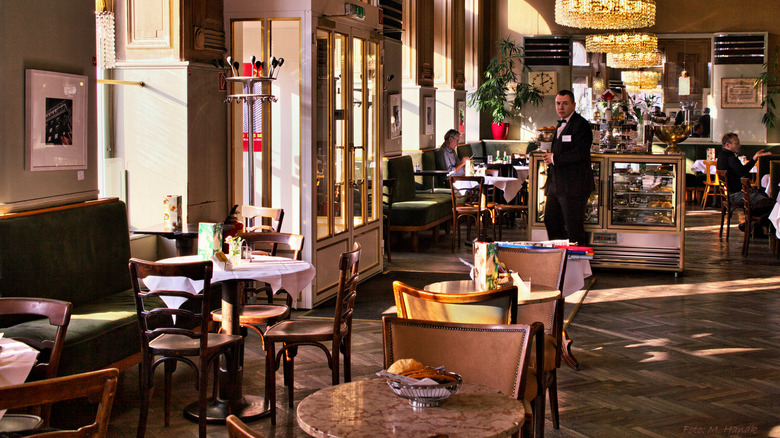 Inside a Viennese coffeehouse 