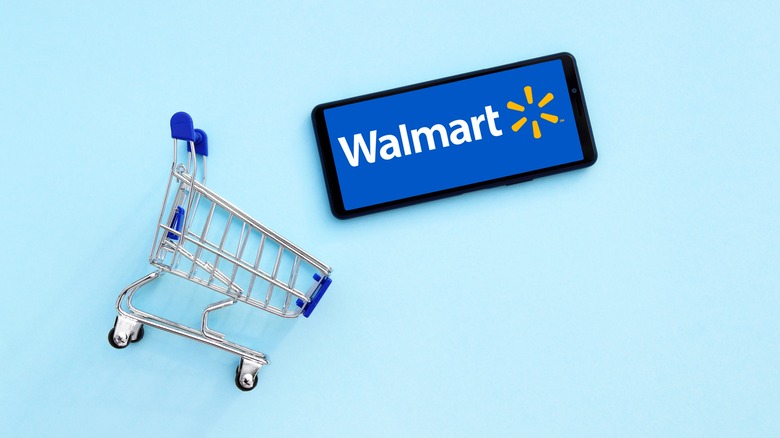 Walmart smartphone app and cart