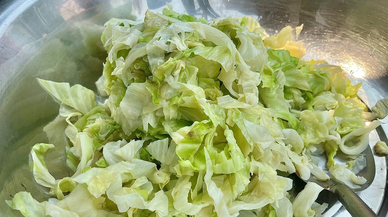 blanched cabbage