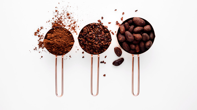 three measuring cups on a white background