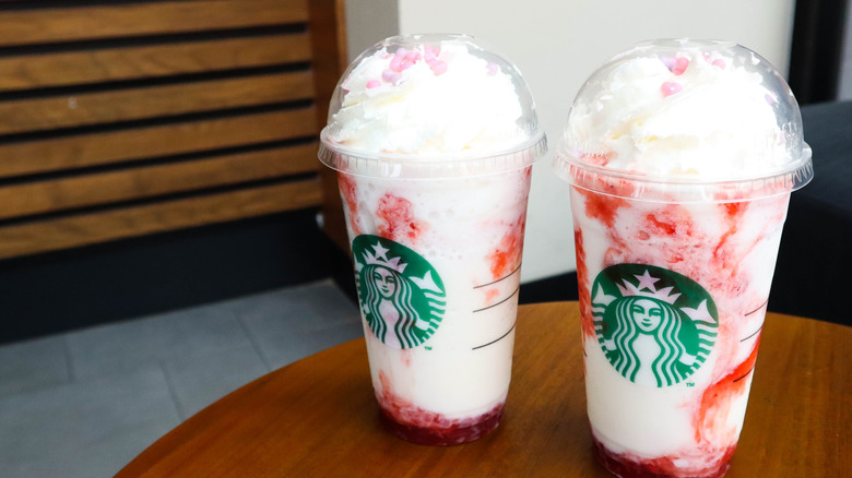 Strawberries and Cream Frappuccinos