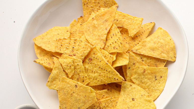 tortilla chips in bowl 