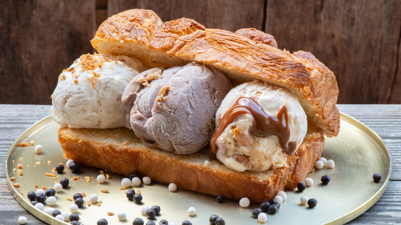 croissant ice cream sandwich