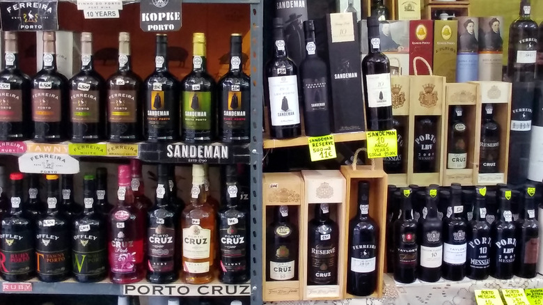 bottles of port wine