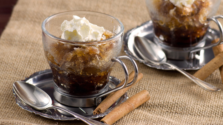 espresso cups with coffee granita 