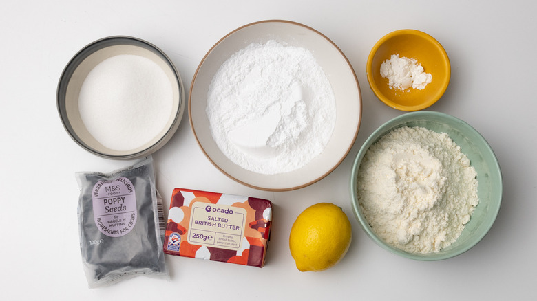 lemon poppyseed shortbread cookie ingredients