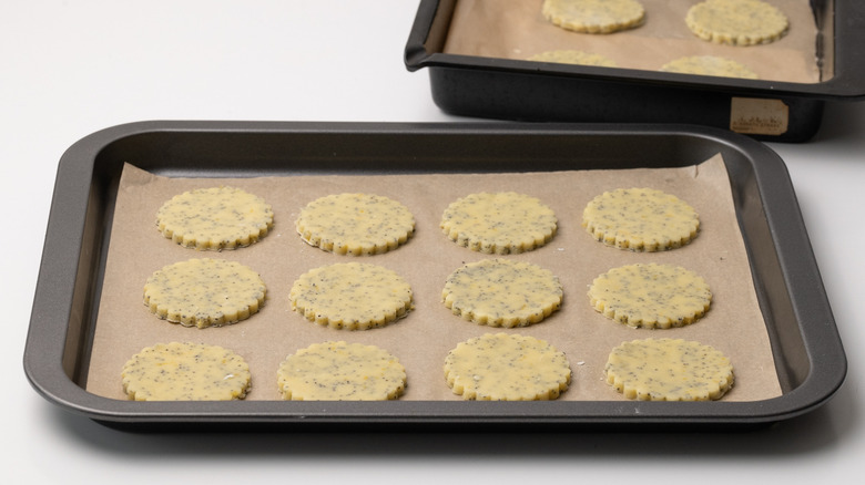 cookies on baking sheet