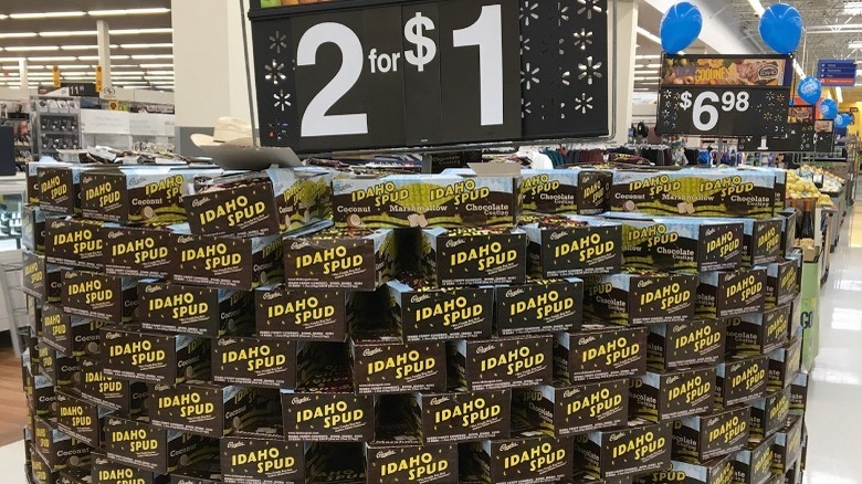 displayed Idaho spud candies at Walmart