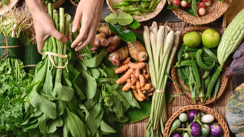 produce on table