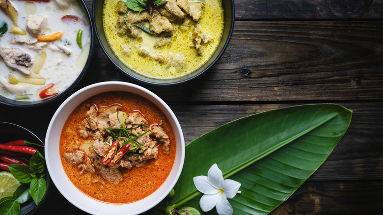 Thai food on a table