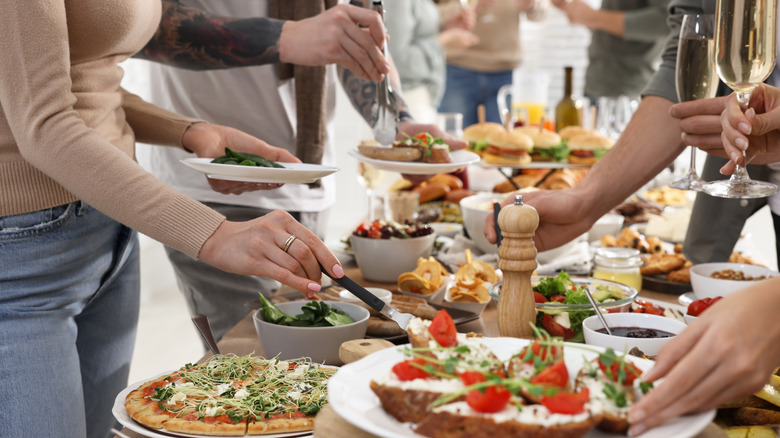 Brunch buffet table