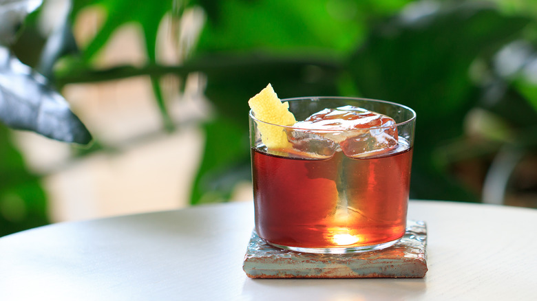 Negroni on a coaster