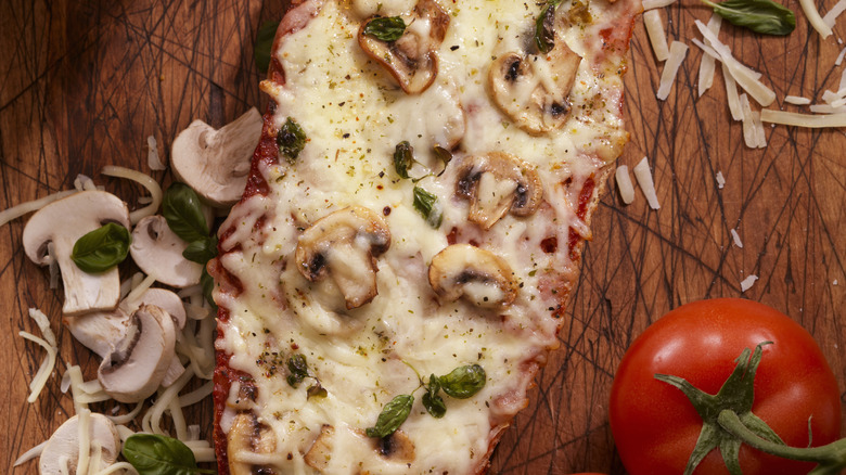 French bread pizza with toppings