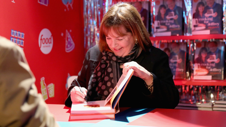 Ina Garten signing a book 